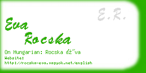eva rocska business card